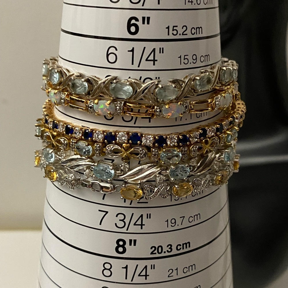 Sterling Silver Bracelet Gemstone Bracelet - Picture 14 of 16